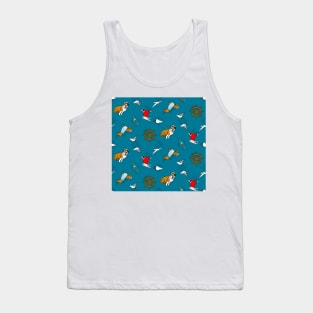 Salty Sea dogs pattern Tank Top